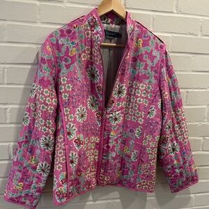 Koret Pink Floral Quilted Jacket